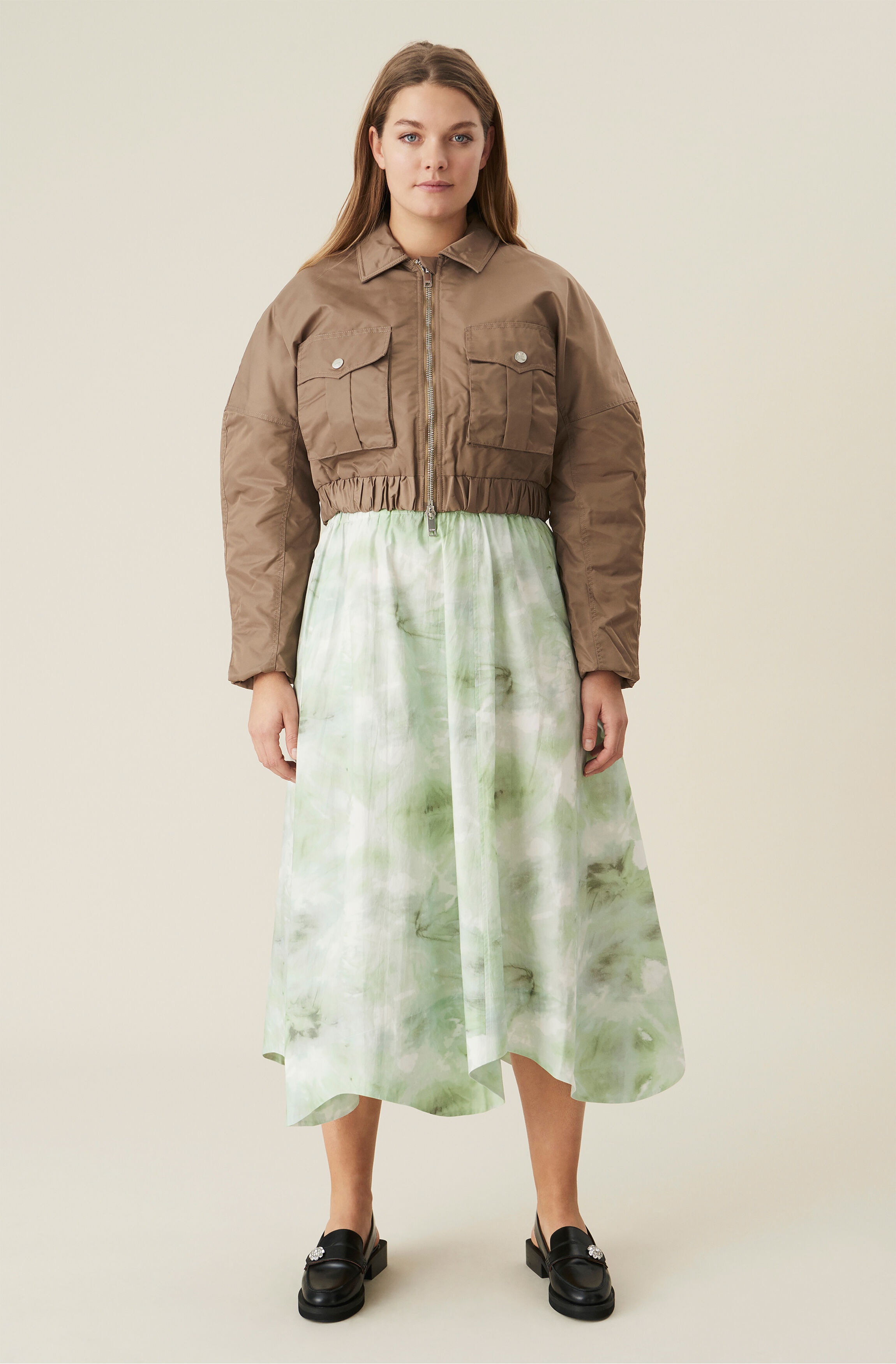 recycled nylon bomber jacket