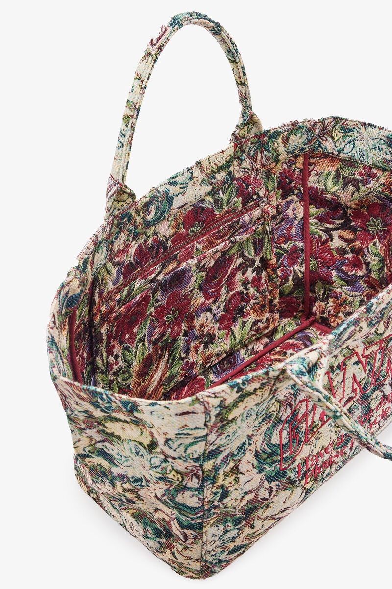 Tapestry XXL Tote, Acryl, in colour Jadeite - 3 - GANNI