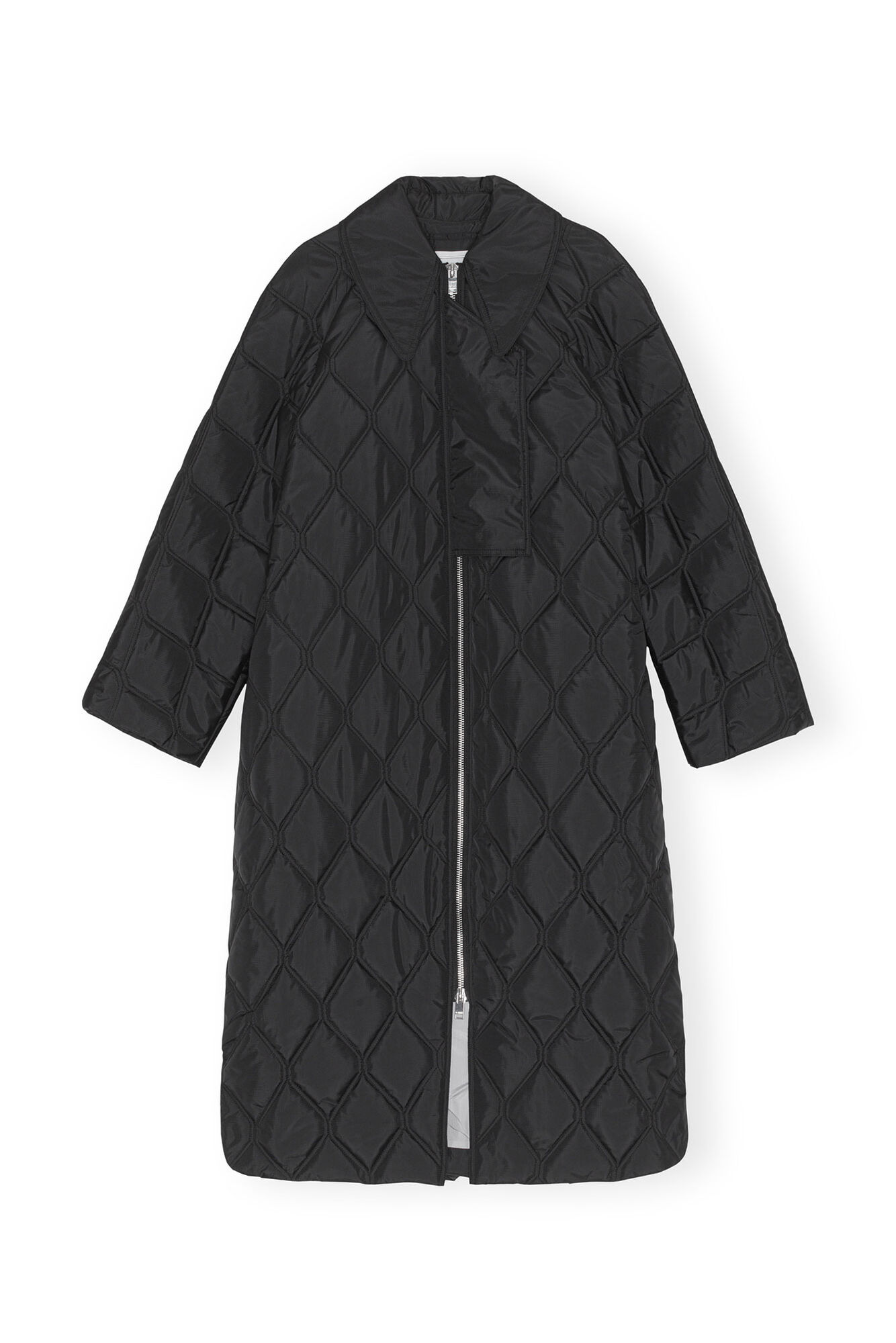 Black Ripstop Quilt Coat | GANNI UK