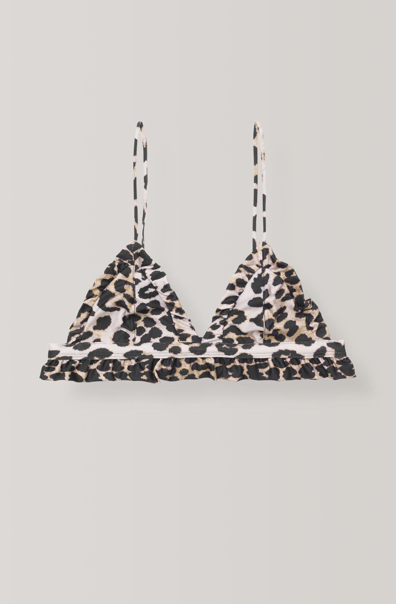 Ganni Printed Polyester Frill Bikini Top 599 00 Dkk Shop Your New Printed Polyester Frill Bikini Top At Ganni Com Find new and preloved ganni items at up to 70% off retail prices. printed polyester frill bikini top