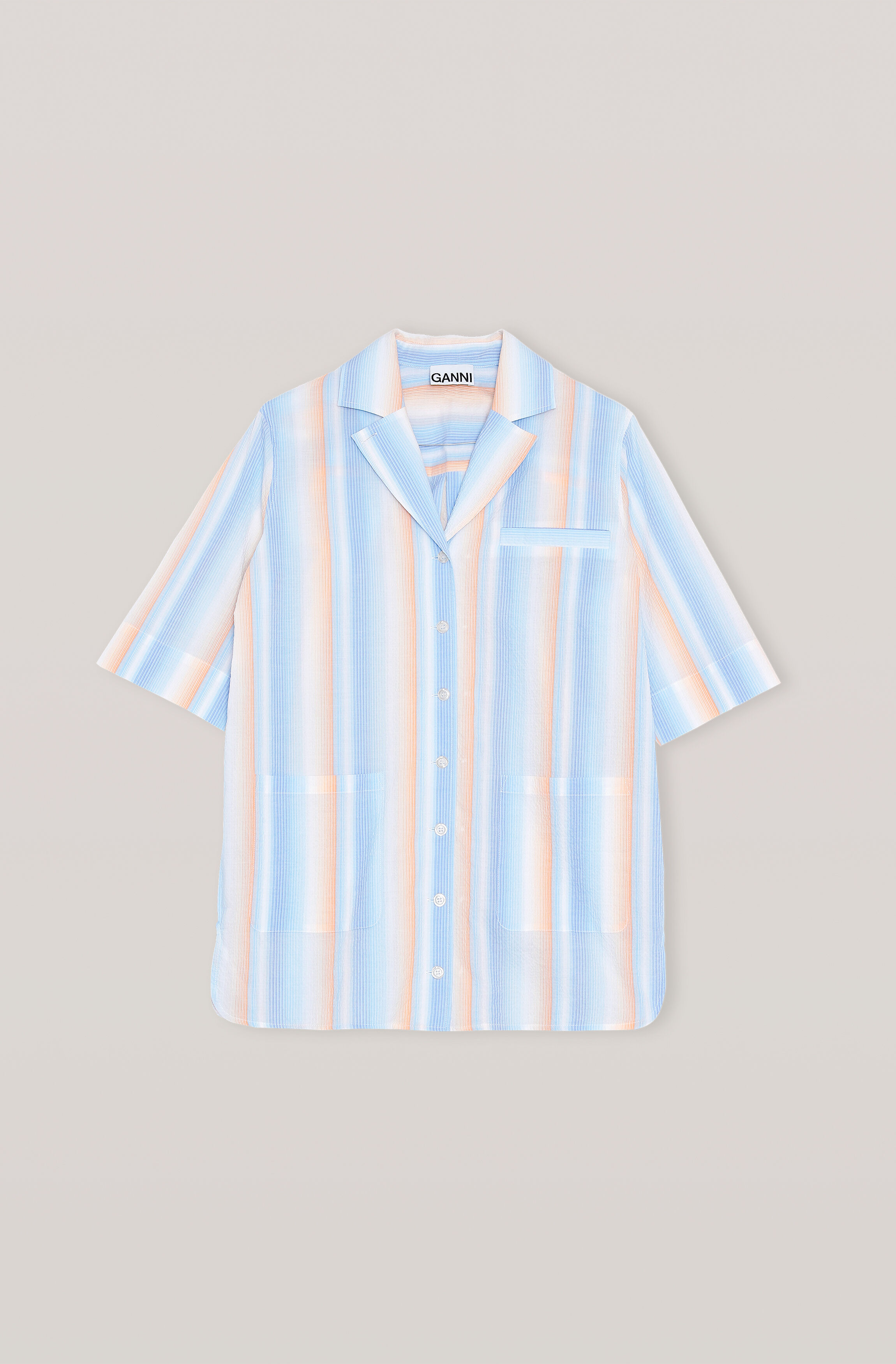 Ganni stripe shirt clearance