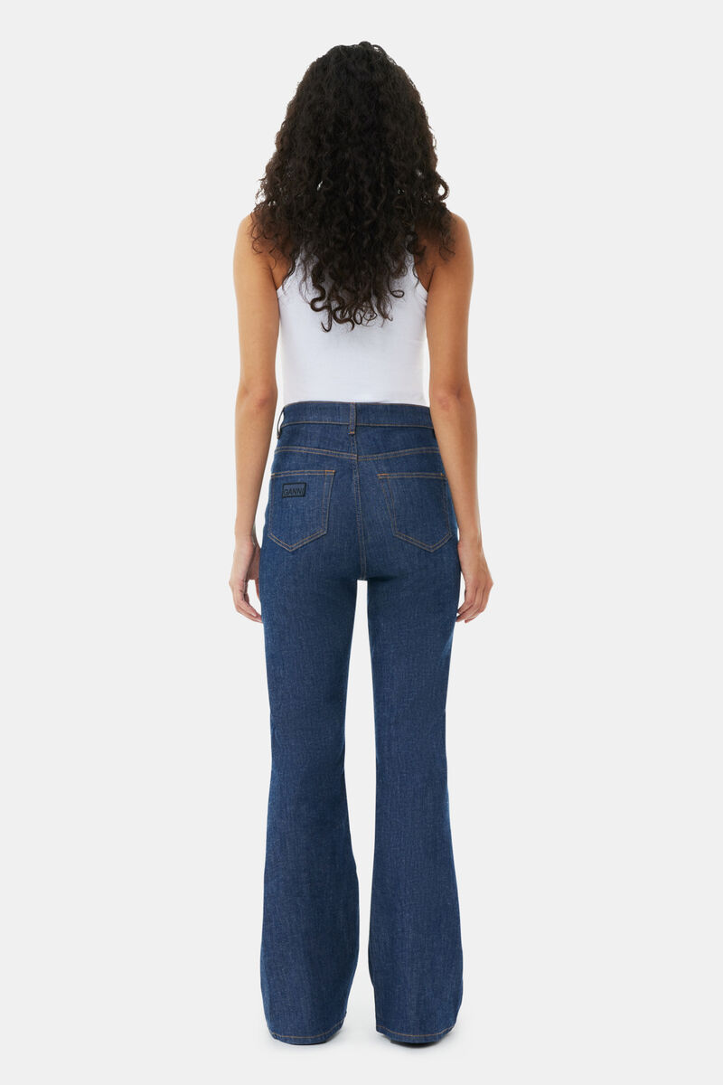 Rinse Stretch Iry Jeans, Cotton, in colour Rinse - 4 - GANNI