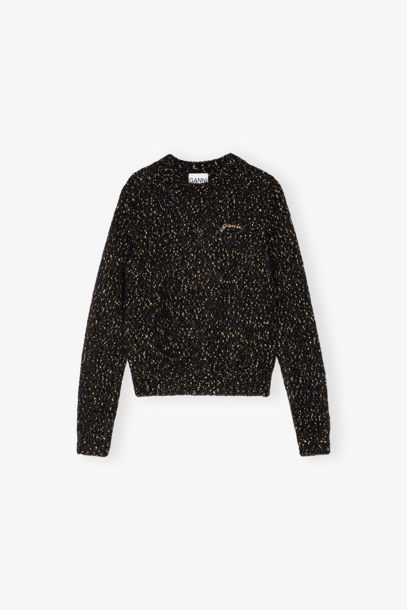 Black Jumper, Alpaca, in colour Black - 1 - GANNI