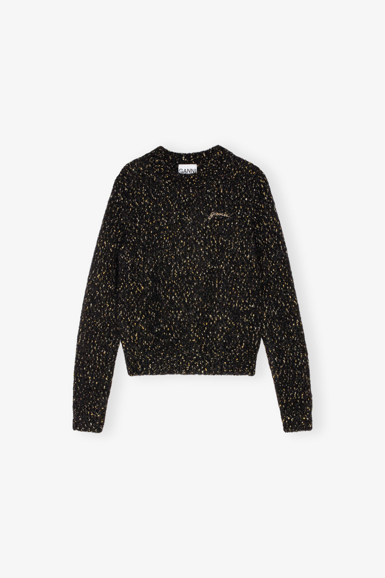 Black Jumper, Alpaca, in colour Black - 1 - GANNI