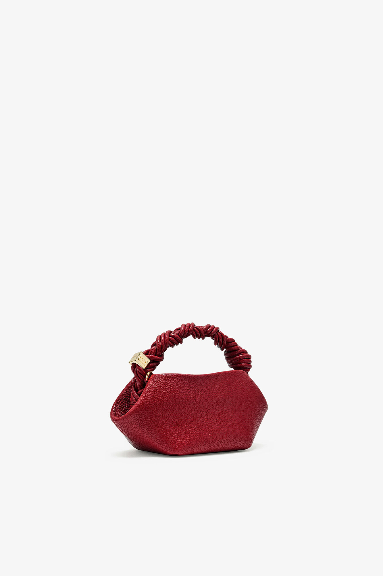 Red Dahlia Burgundy Grained Mini Bou Bag | GANNI US