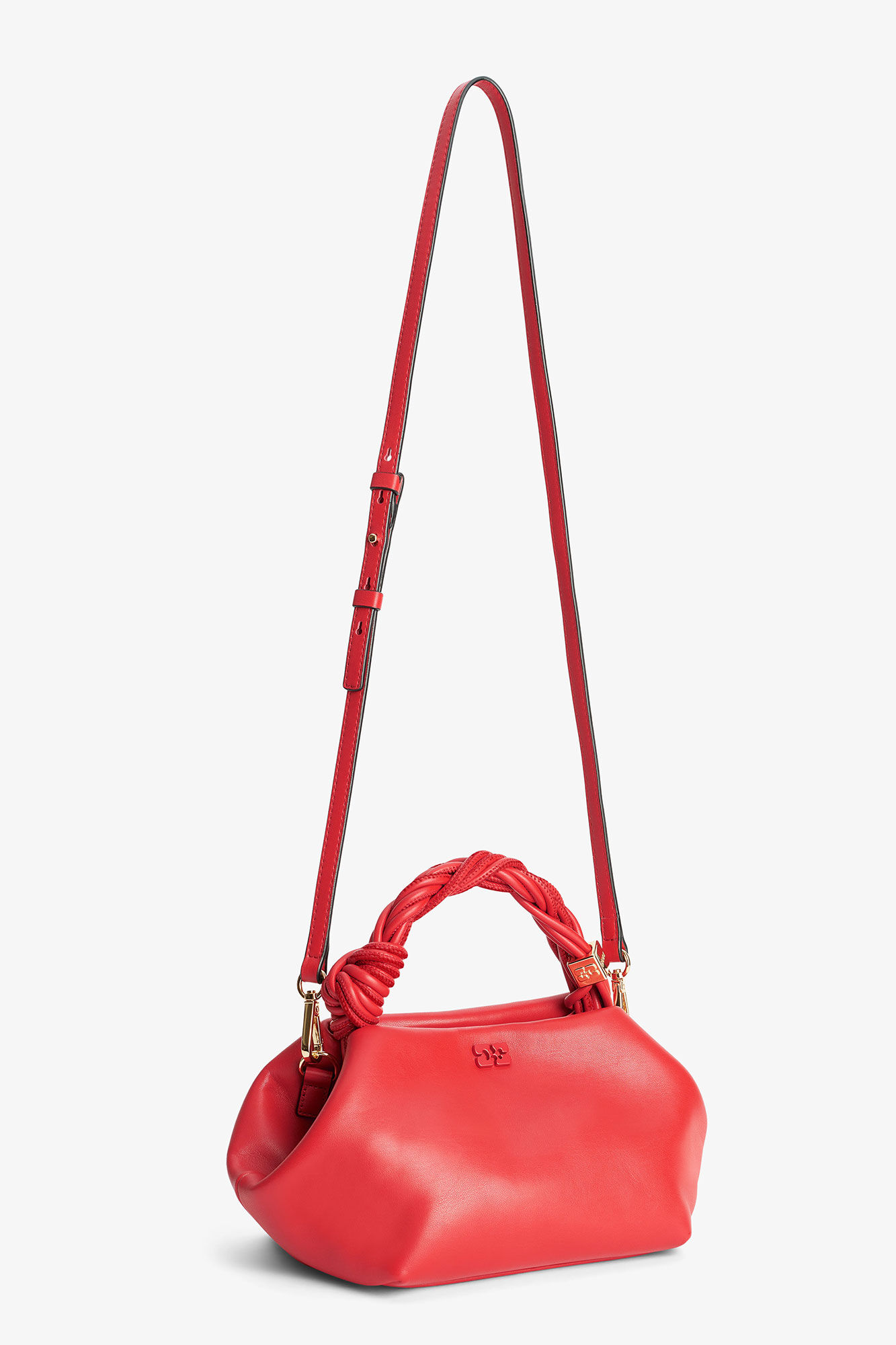 Red Small GANNI Bou Bag, Polyester, in colour Fiery Red - 7 - GANNI