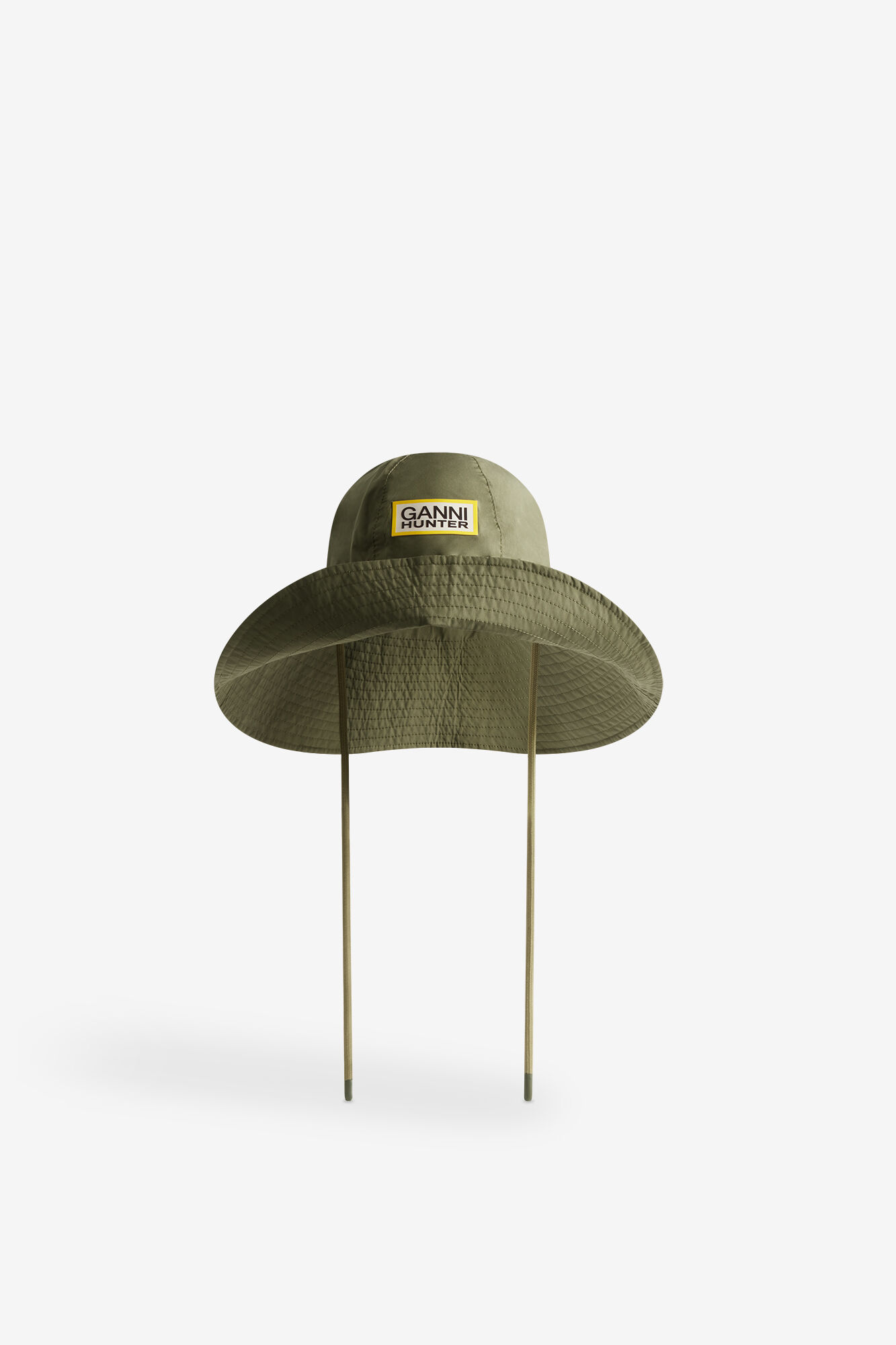 Wasserfester Bucket Hat, Recycled Polyester, in colour Military Olive - 1 - GANNI