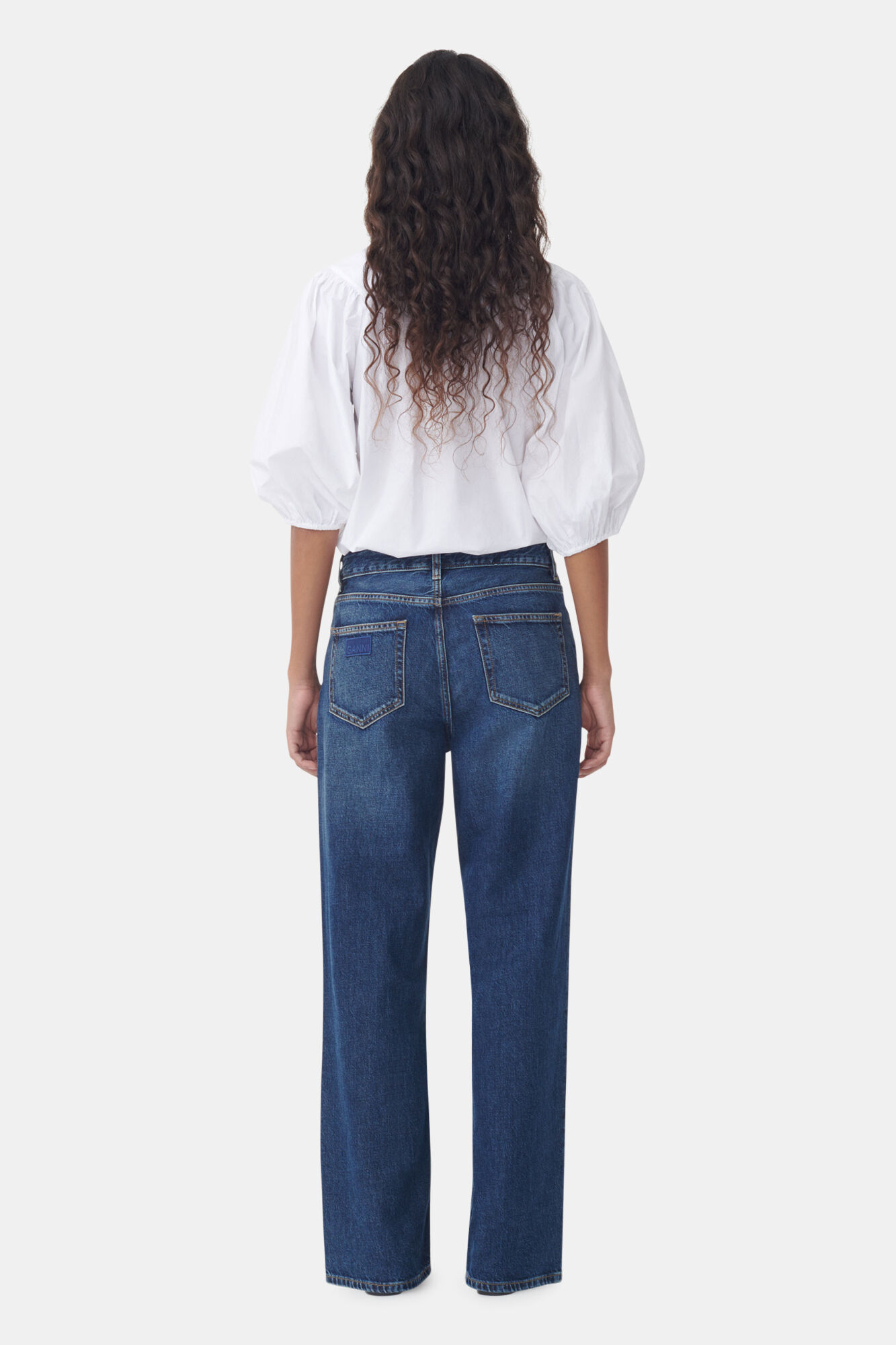 Dark Blue Izey Jeans, Cotton, in colour Dark Blue Vintage - 3 - GANNI