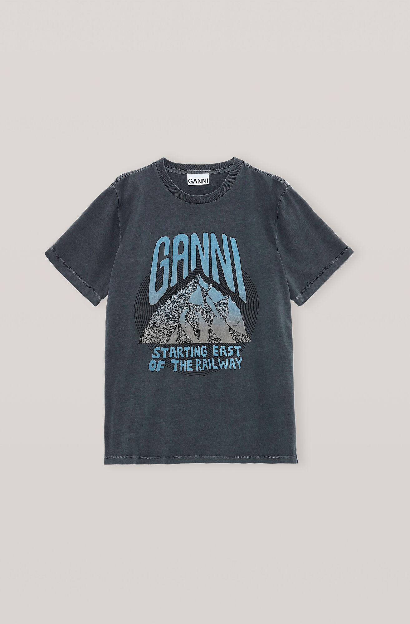 Ganni Us Basic Cotton Jersey T Shirt Mountain 95 00 Usd Shop Your New Basic Cotton Jersey T Shirt Mountain At Ganni Com