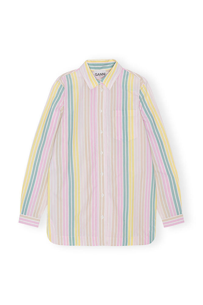 Stripe Cotton Shirt, Multicolour