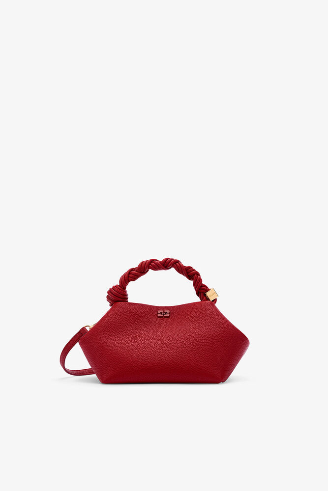 Red Grained Small Bou Bag, Red Dahlia