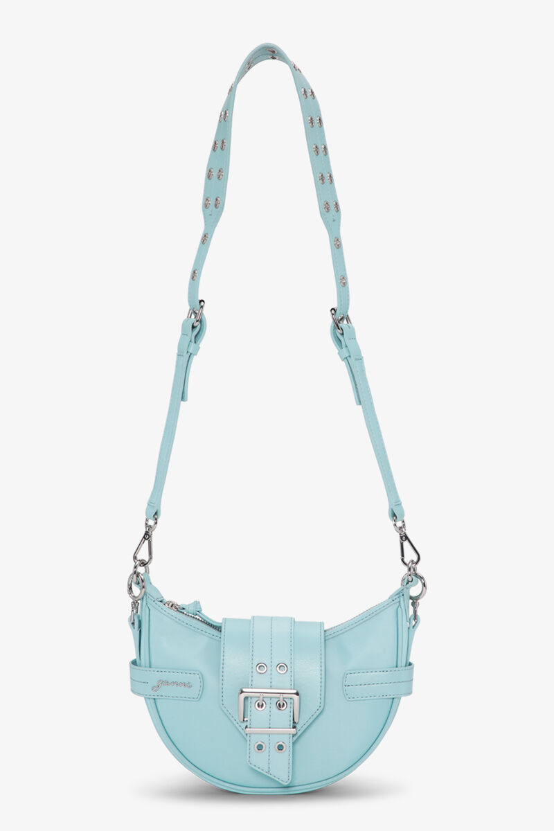 Blue Nylon Bucky Bag, Nylon, in colour Icy Blue - 1 - GANNI