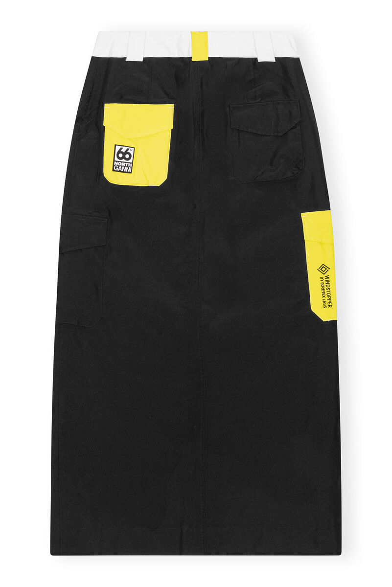 GANNI x 66°North Kria Long-skjørt, Recycled Polyester, in colour Black - 2 - GANNI