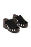 Wedge Clogs, Leather, in colour Black - 3 - GANNI