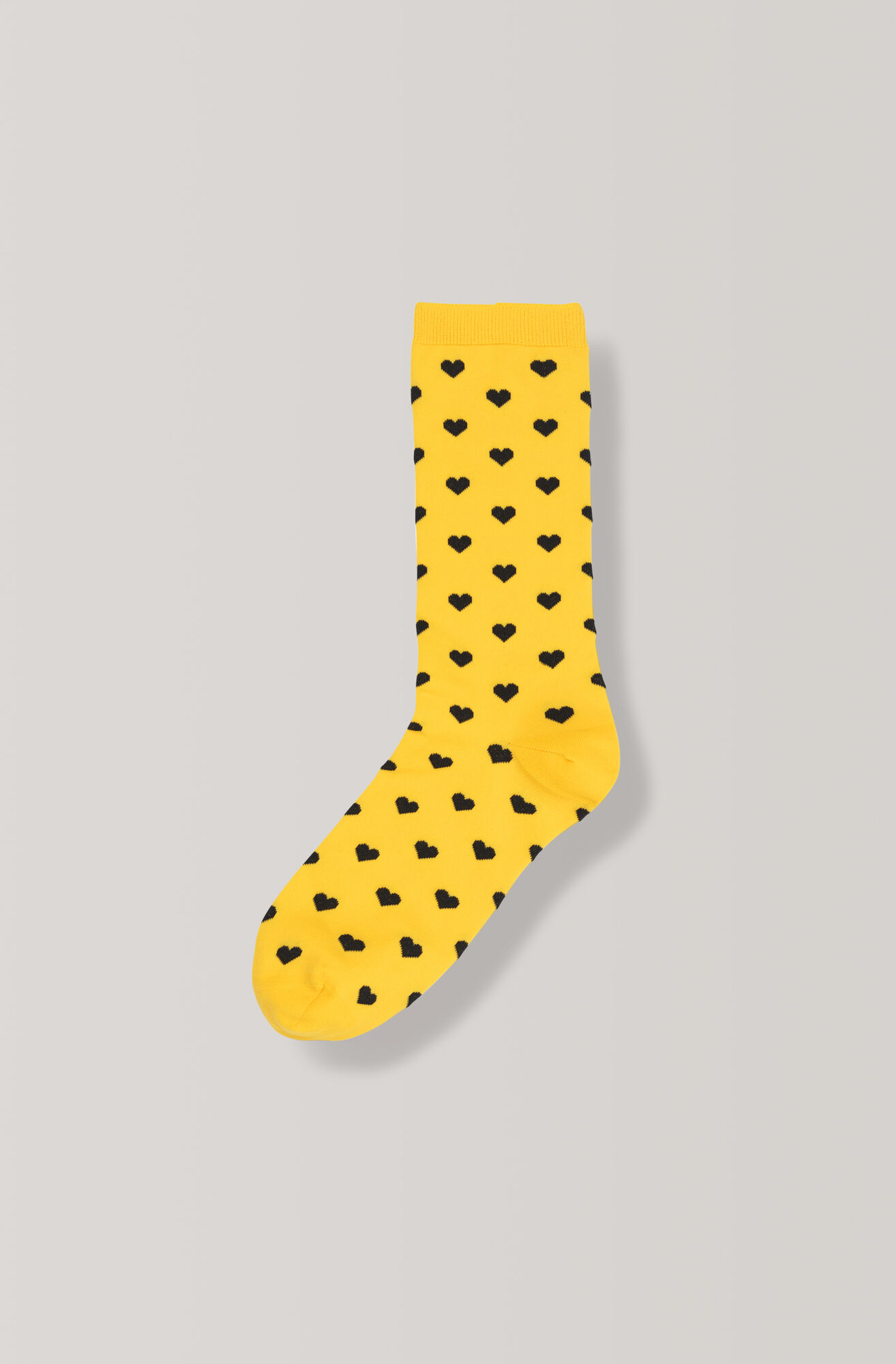 Hearts Ankle Socks, Lemon Hearts Ankle Socks, Lemon, hi-res