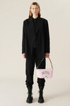 Melange Suiting Blazer, Polyester, in colour Black - 5 - GANNI