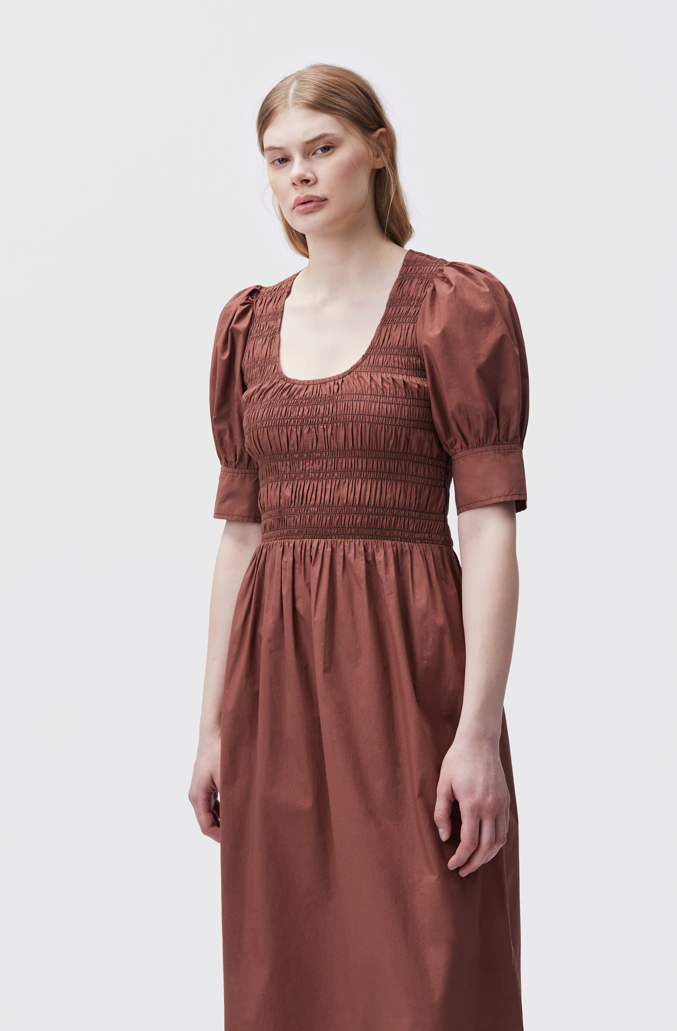 Cotton Poplin Cotton Poplin Maxi Smock 