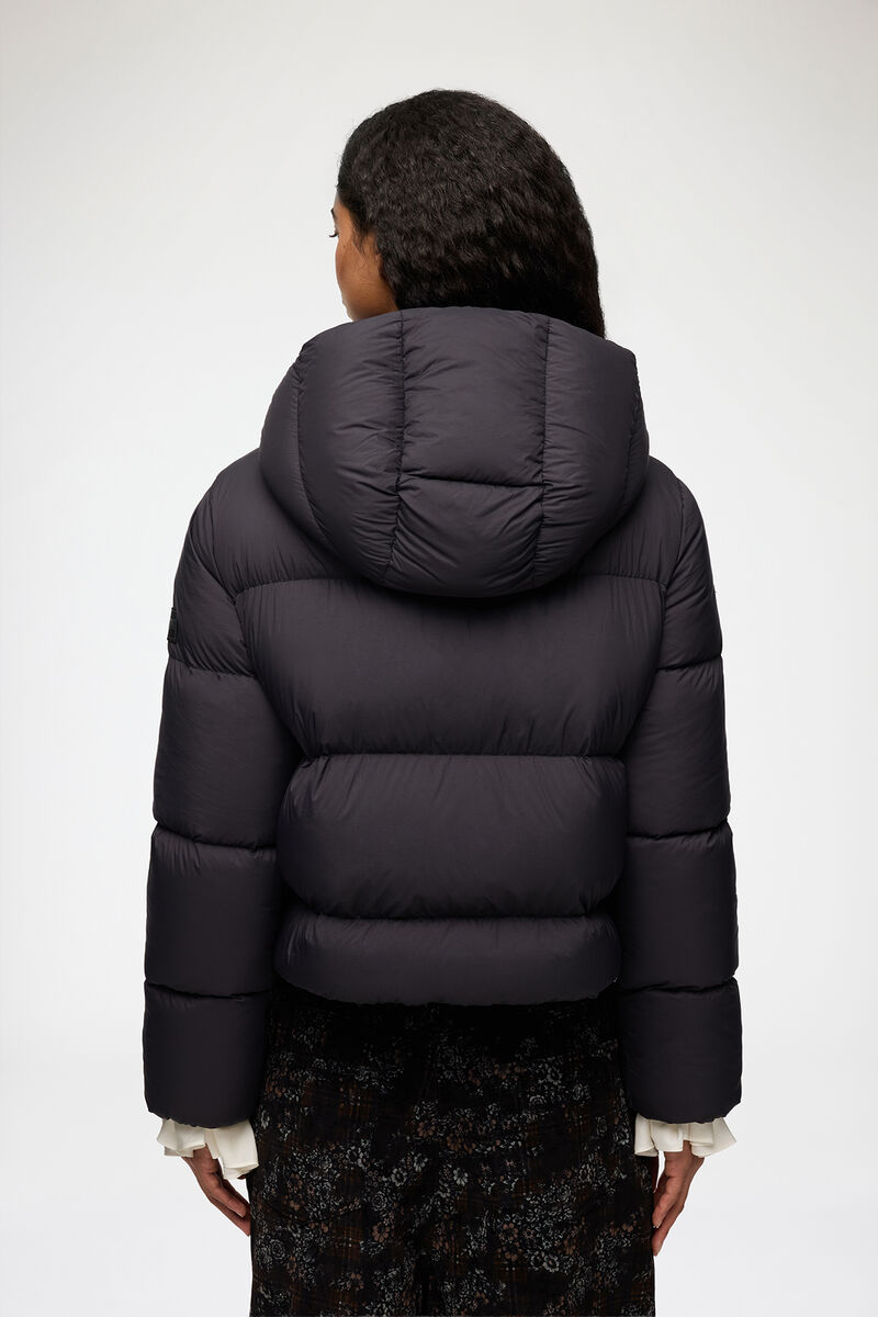 Mini puffer i Future nylon, Recycled Polyamide, in colour Phantom - 3 - GANNI
