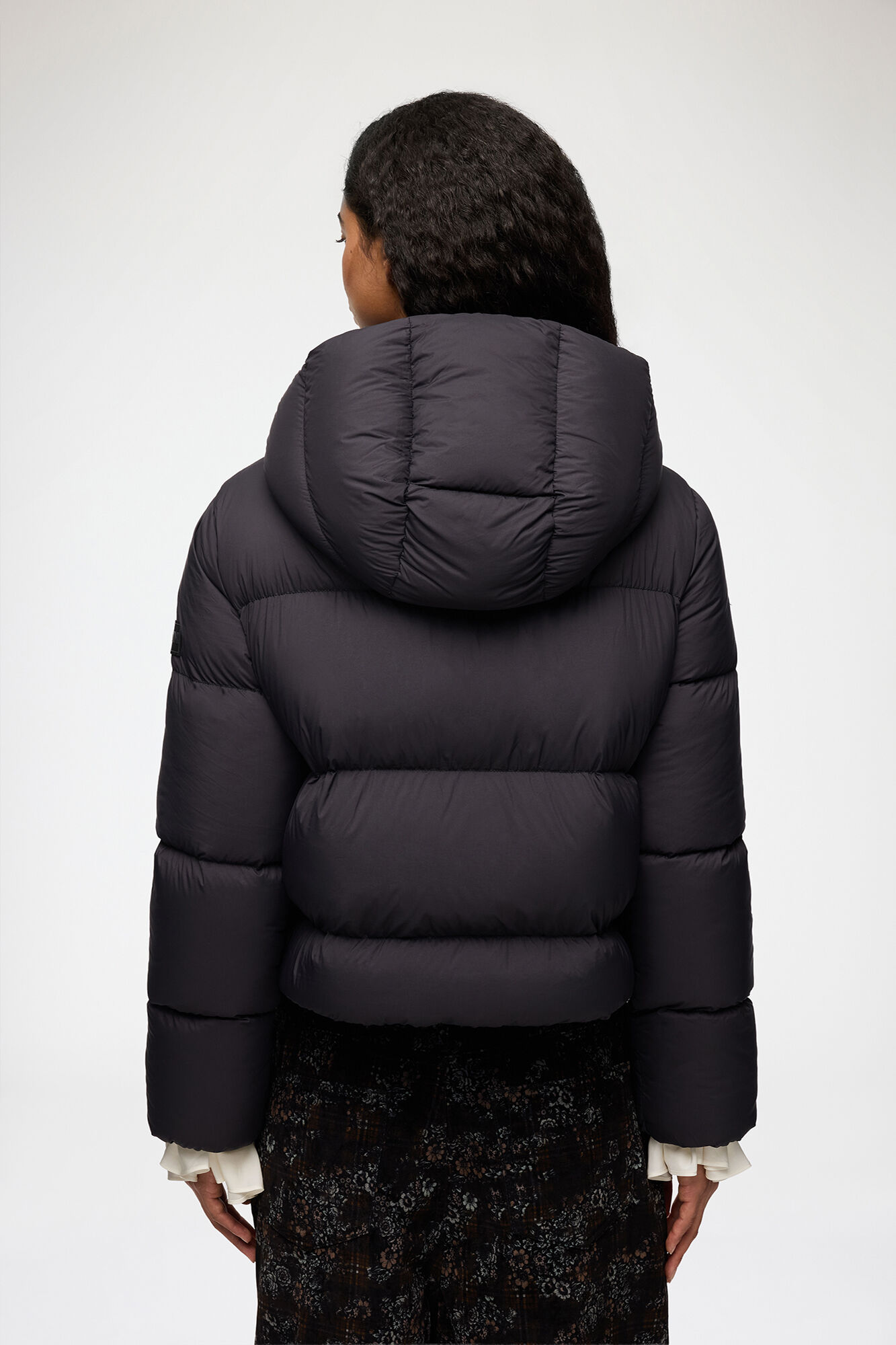 Mini puffer i Future nylon, Recycled Polyamide, in colour Phantom - 3 - GANNI