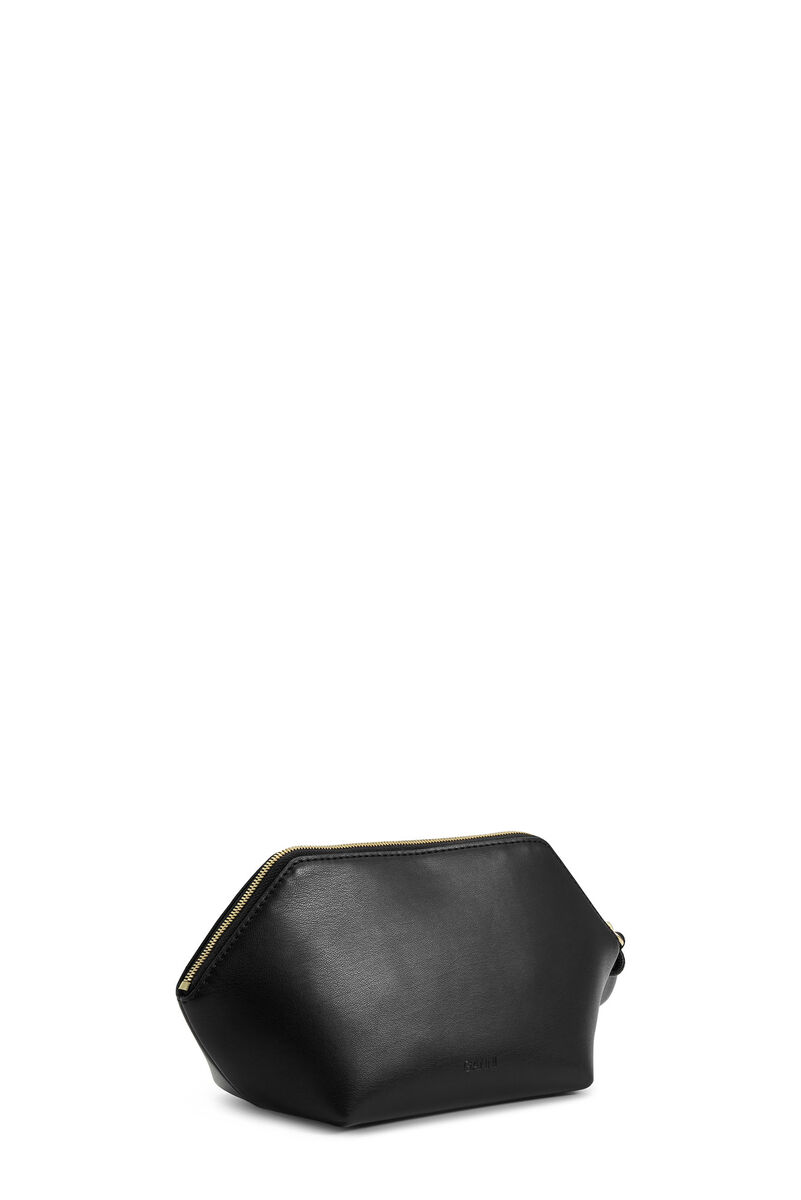 Black GANNI Bou Zipped-clutchveske, Polyester, in colour Black - 2 - GANNI