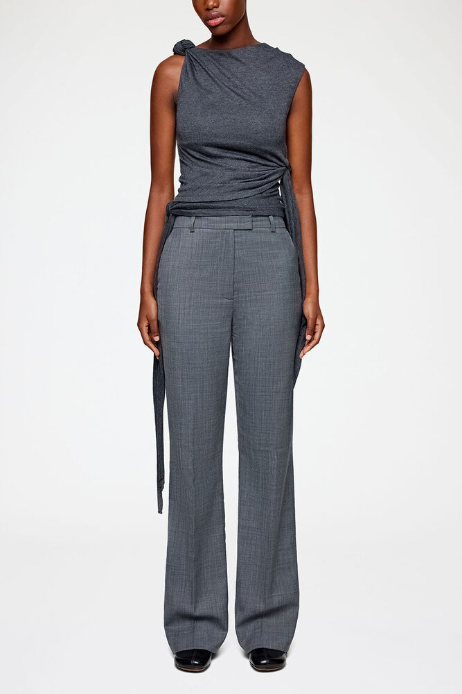 Trousers in Grey Wool Melange, Phantom