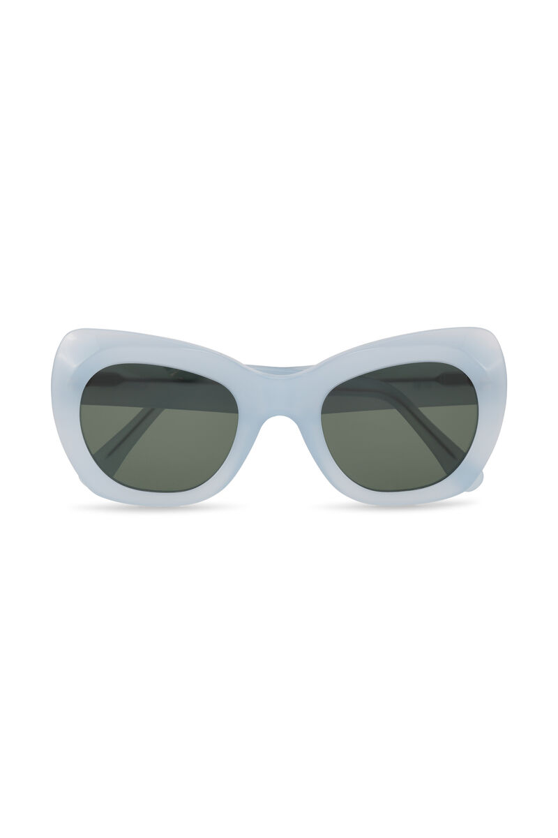 Biodegradable Acetate Big Butterfly Sunglasses, Biodegradable Acetate, in colour Heather - 1 - GANNI