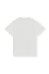 T-shirt med logotyp, Cotton, in colour Bright White - 2 - GANNI