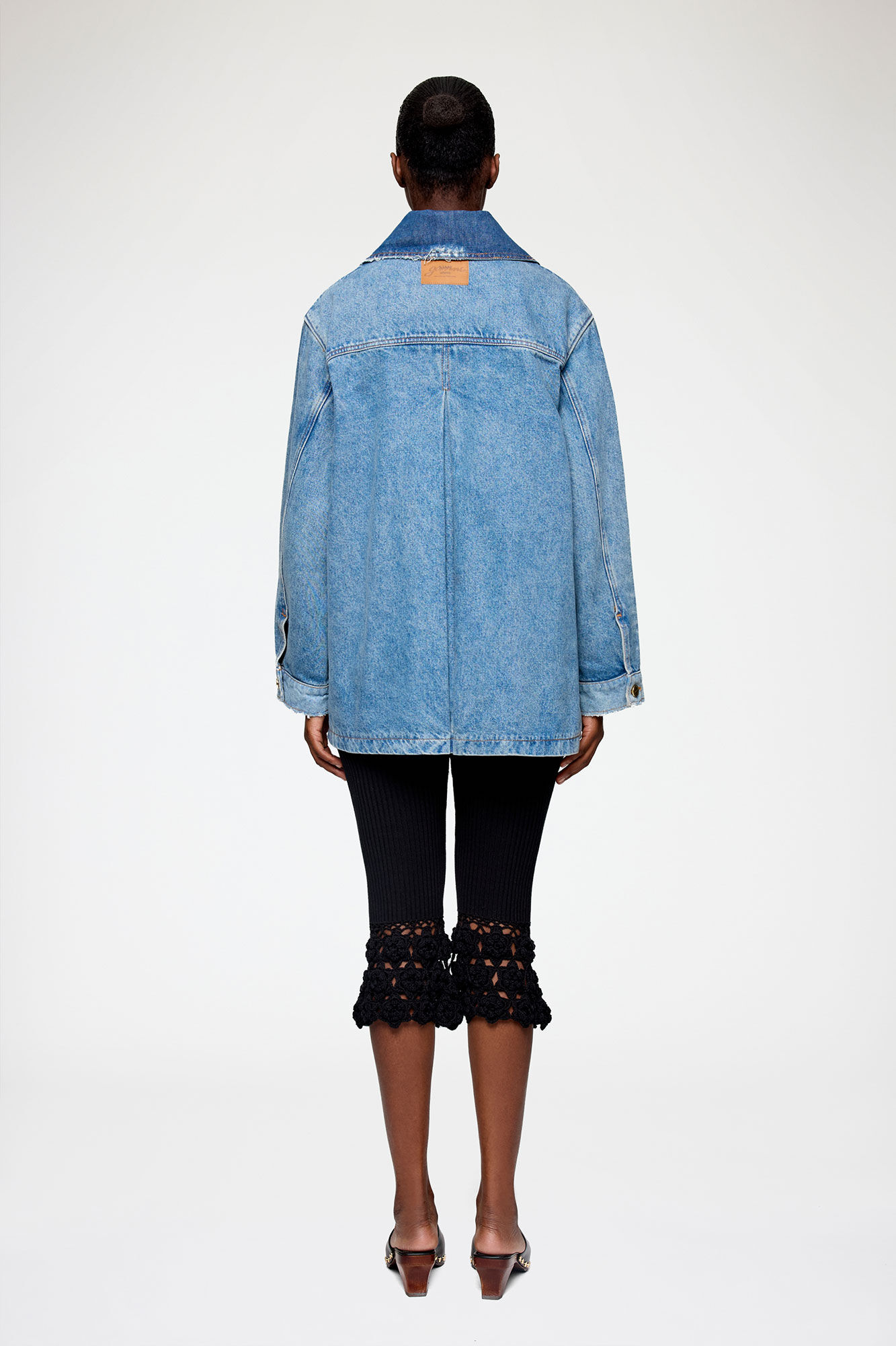 Mid Blue Vintage パッチワークデニムのジャケット | GANNI (Global)