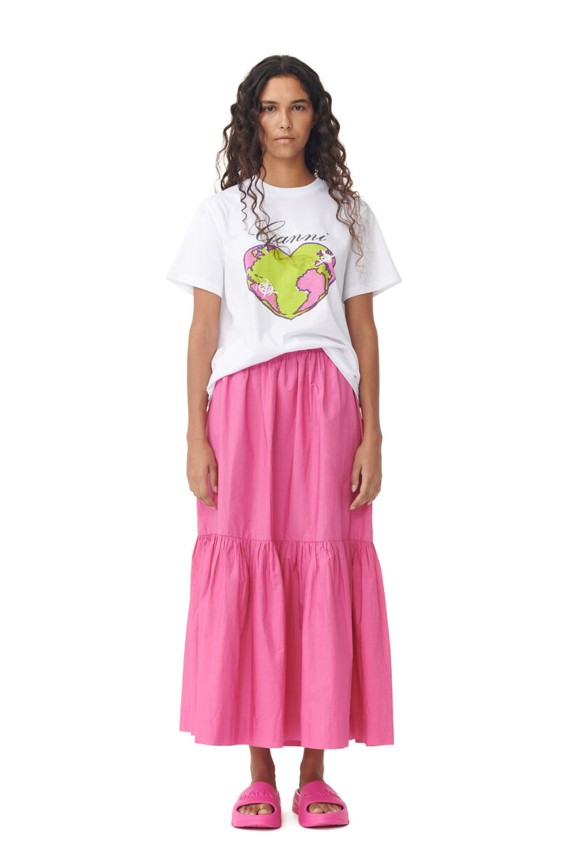 Pink Pool Slide Sandal, Acetate, in colour Shocking Pink - 2 - GANNI
