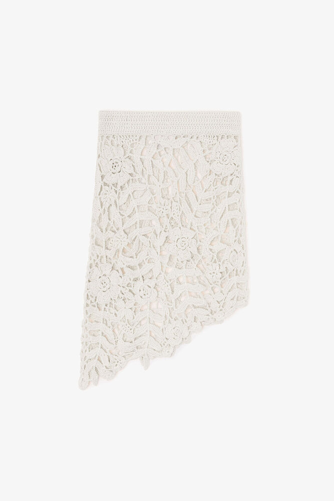 Skirt in Cotton Crochet, Egret