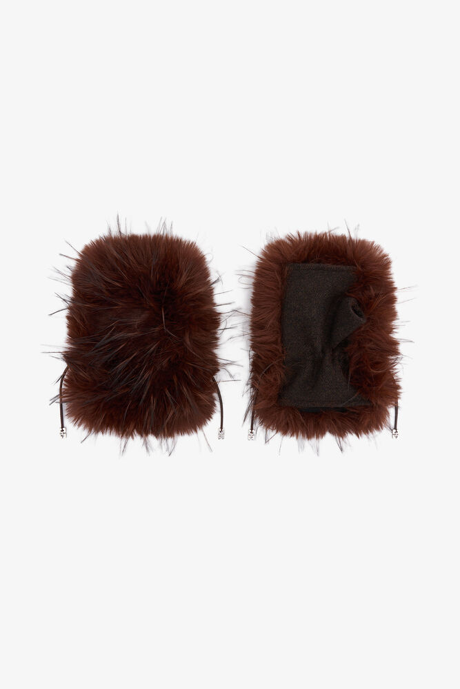 Quick buy Mittens in Alternative Fur Select color: Chocolate Brown Select color: Chocolate Brown