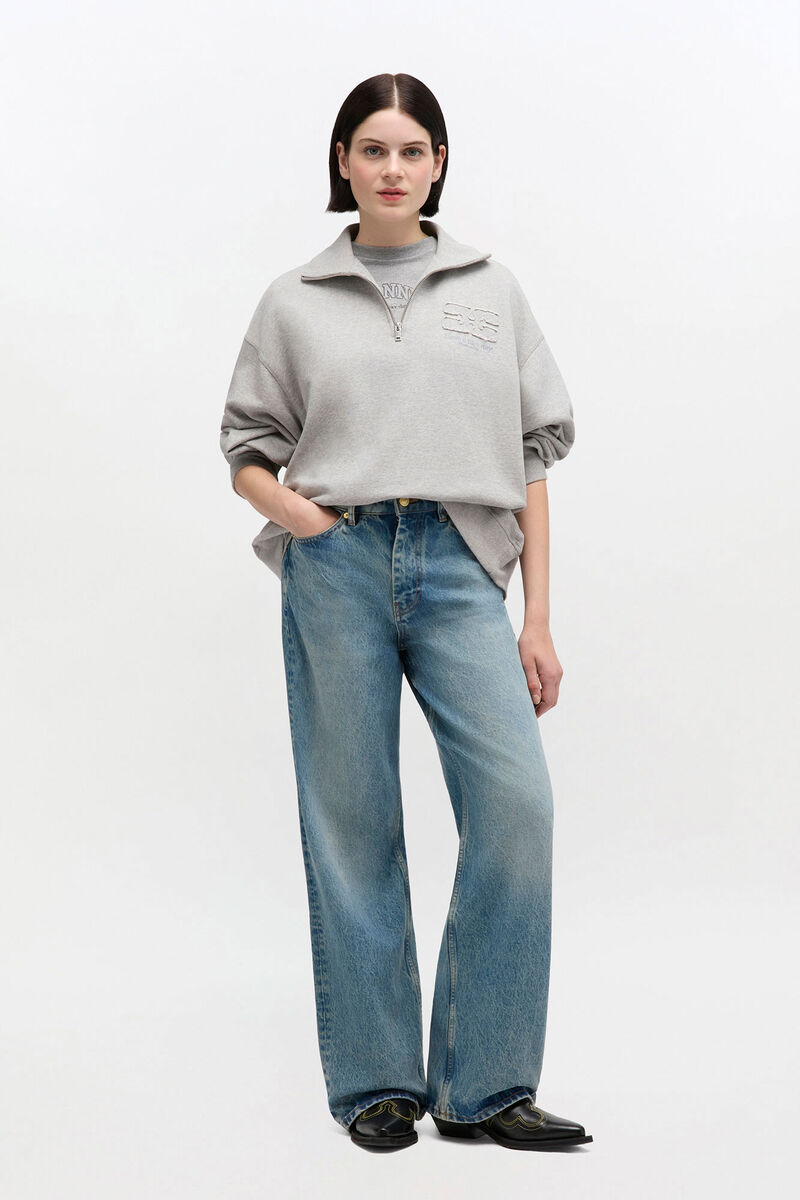 Tint Rigid Izey Jeans, in colour Mid Blue Vintage - 1 - GANNI