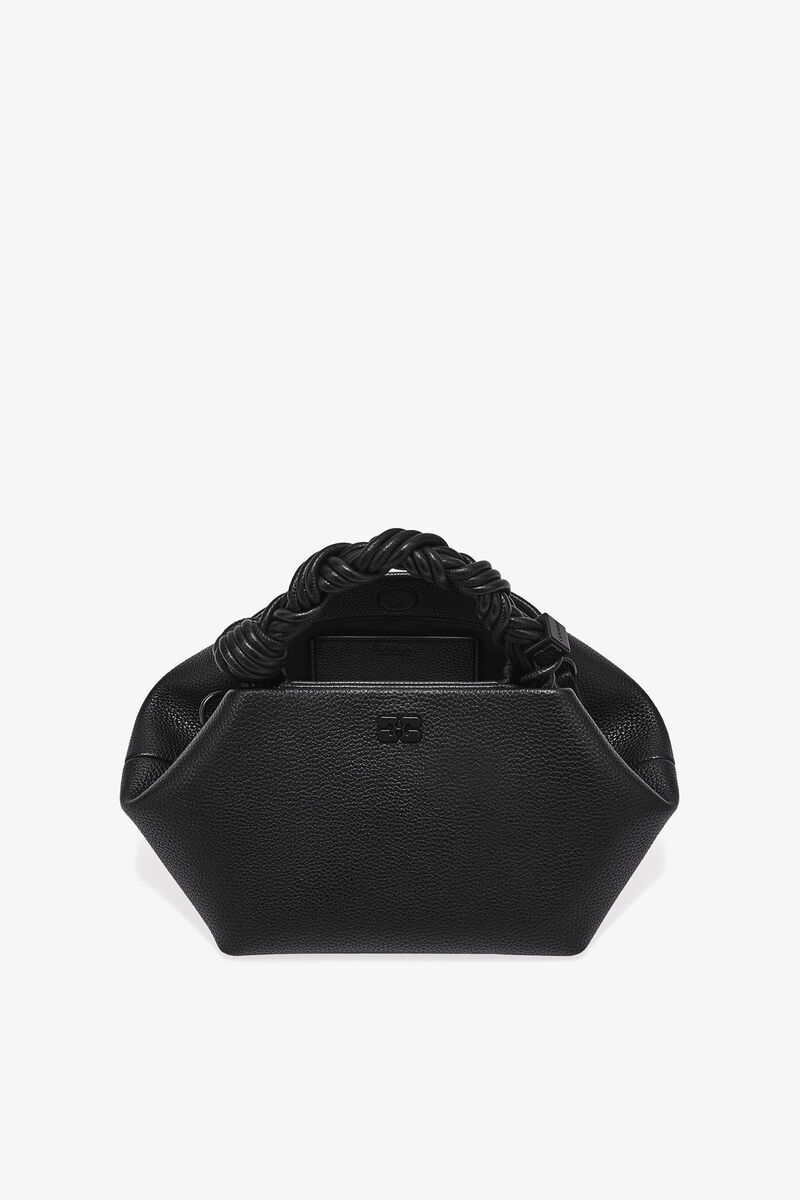 Petit sac noir grainé GANNI Bou, Polyurethane, in colour Black - 3 - GANNI