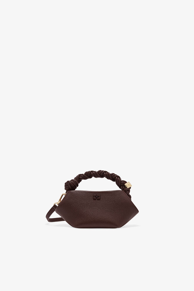 Brown Grained Mini Bou Bag, Chicory Coffee