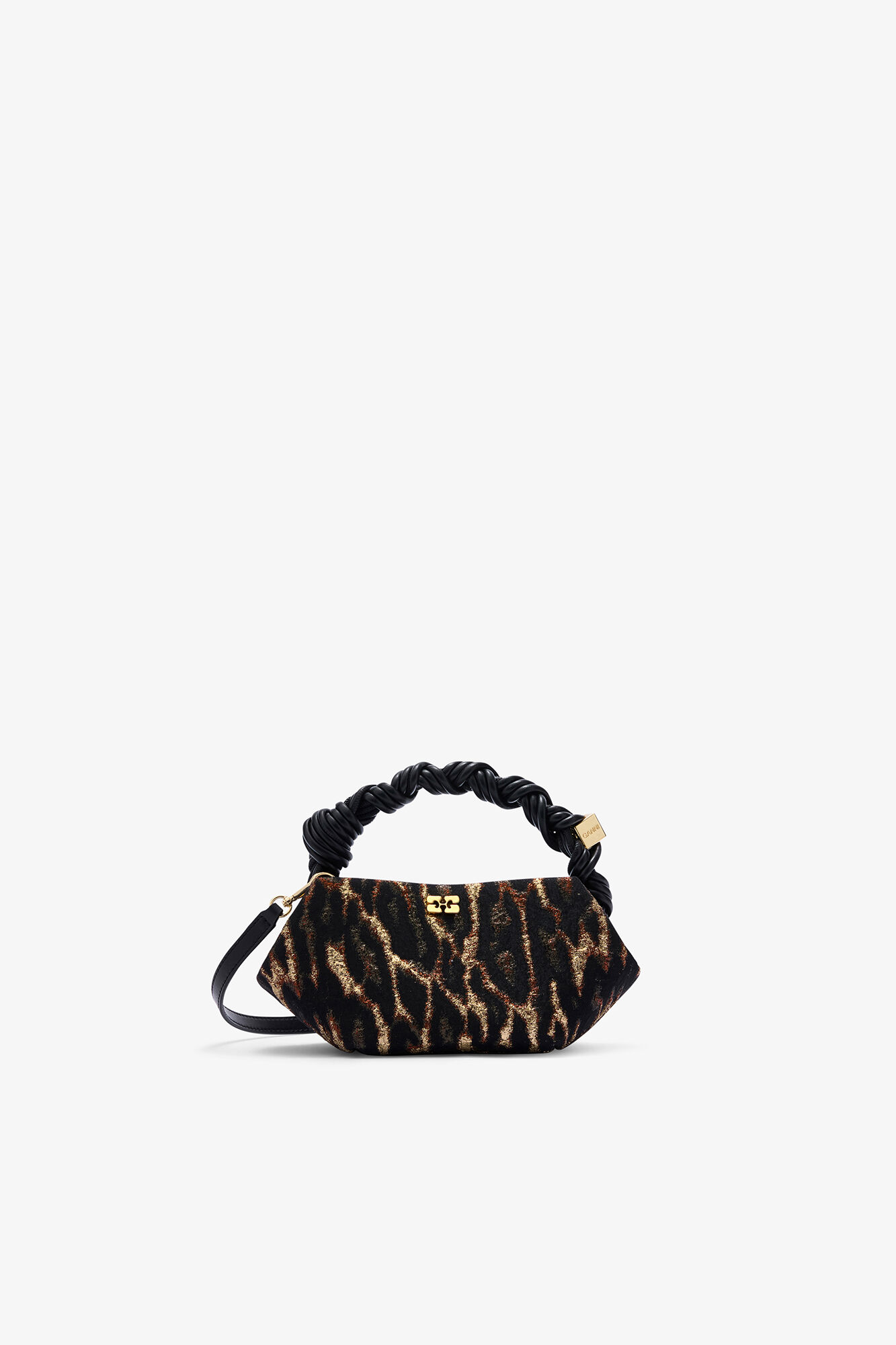 Antique Bronze Metallic Cloque Mini Bou Bag | GANNI US