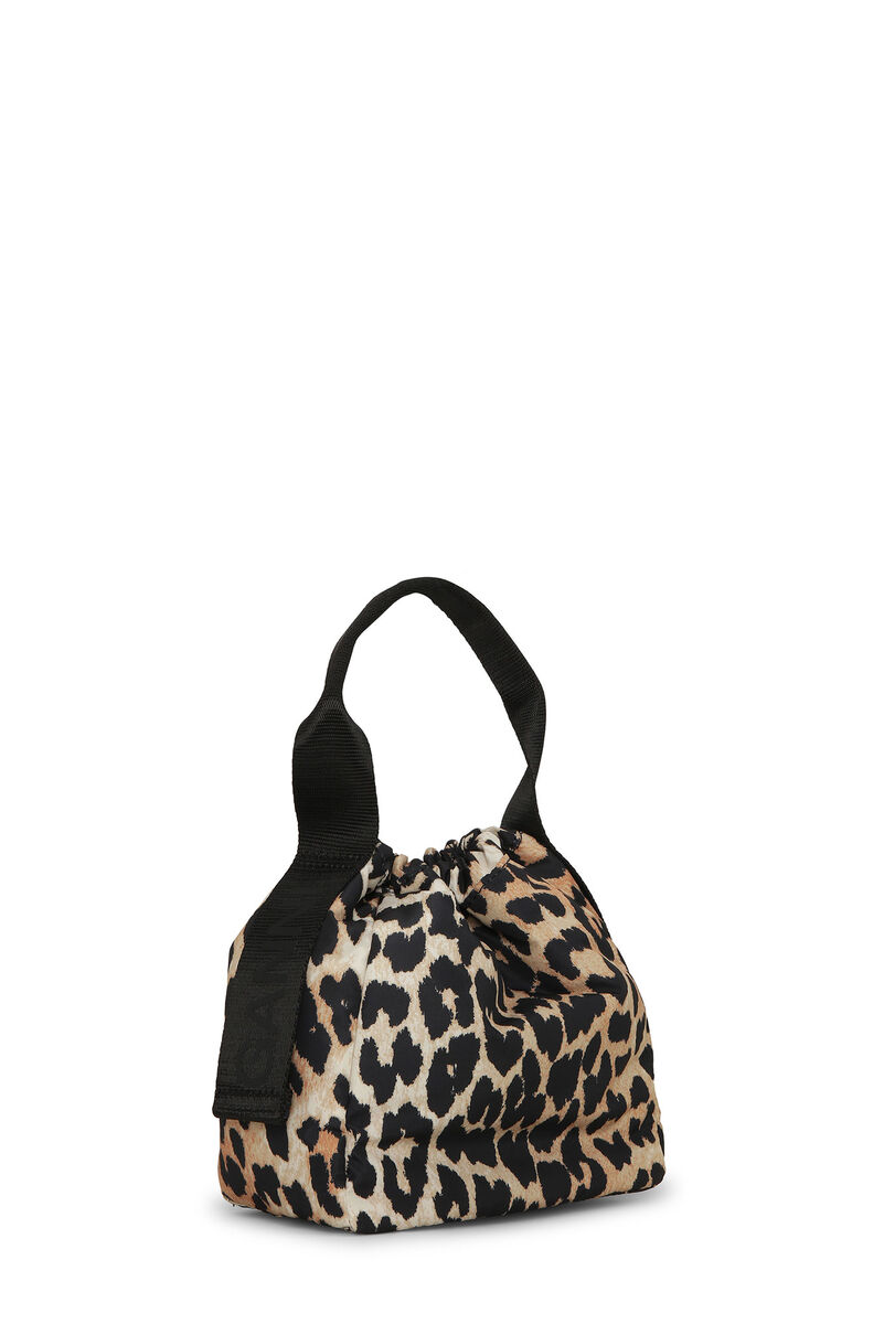 Sac Leopard Tech Pouch, Recycled Polyester, in colour Leopard - 2 - GANNI