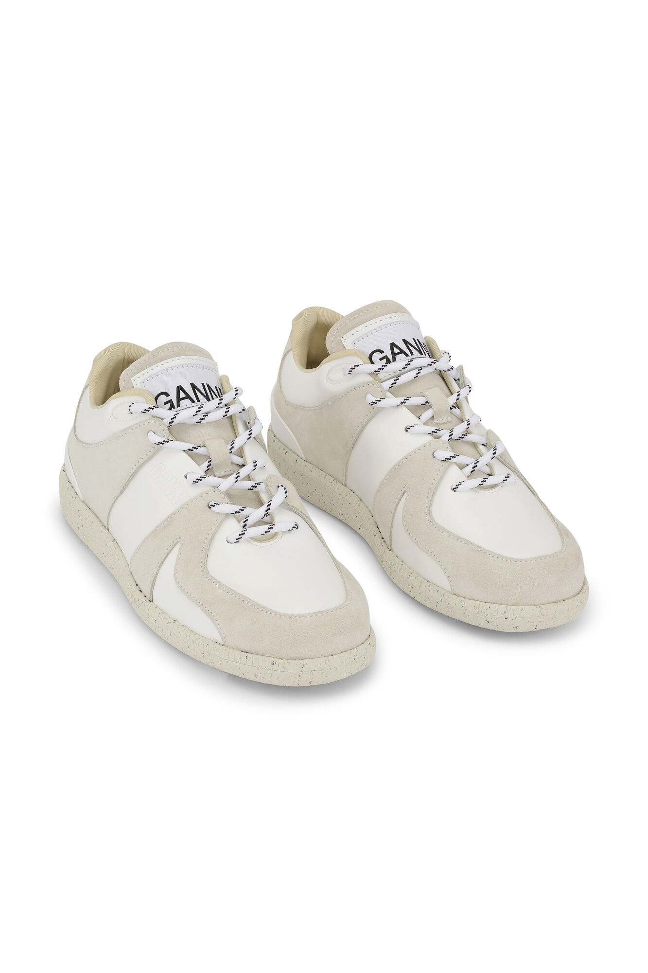 VEGEA™ Retro Sneaker, Leather, in colour Egret - 3 - GANNI