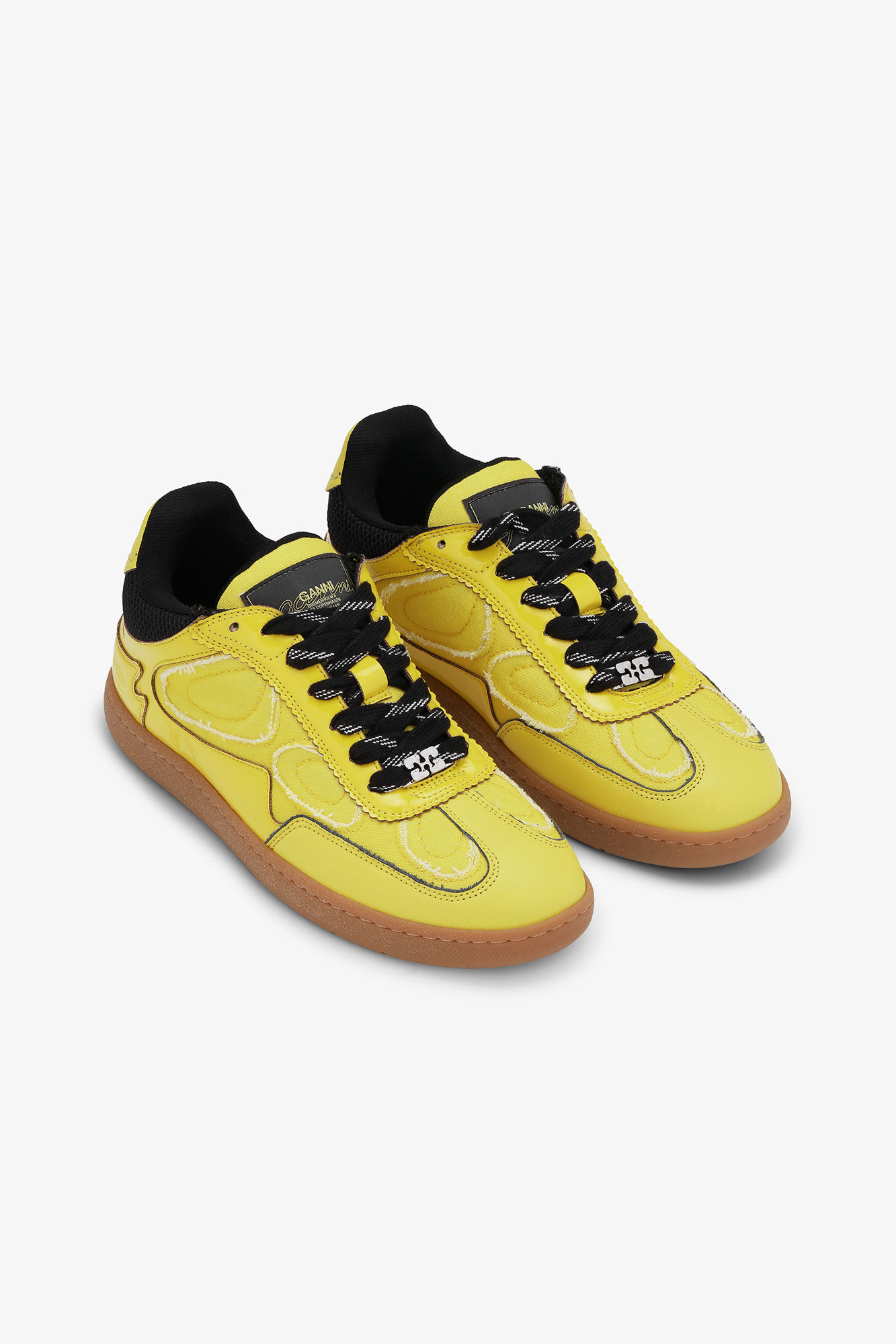 08 Sneakers, Polyurethane, in colour Blazing Yellow - 2 - GANNI