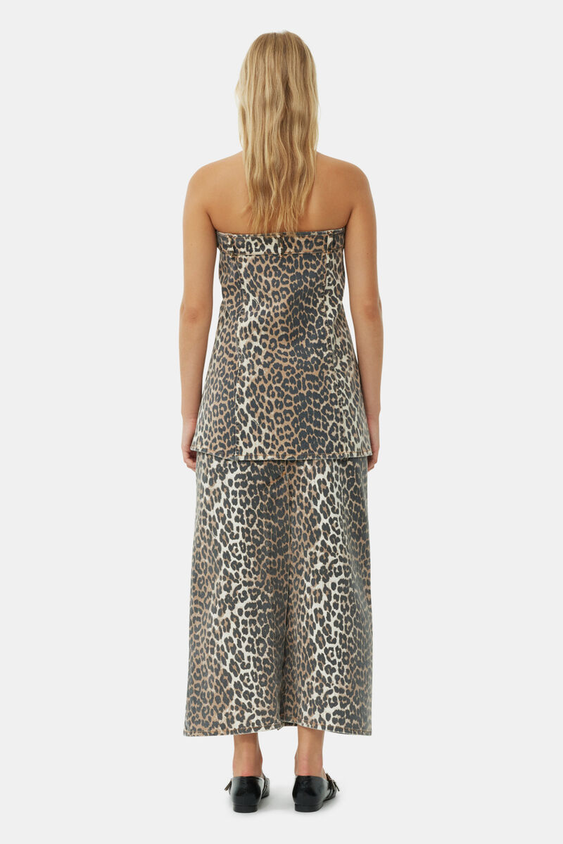 Débardeur Leopard Denim, Cotton, in colour Leopard - 4 - GANNI