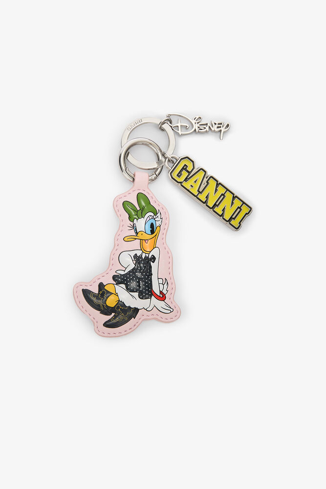 Daisy Duck Pink Keyring, Chalk Pink