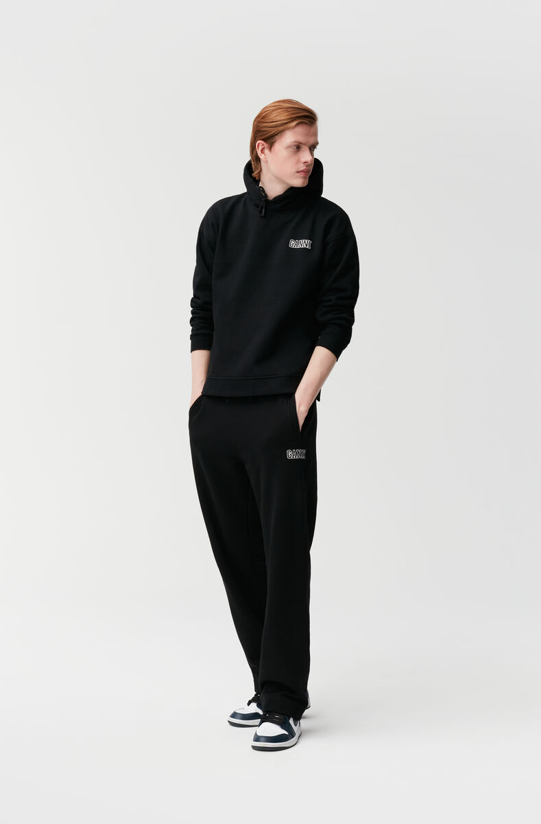 Sweatpants, Cotton, in colour Black - 3 - GANNI