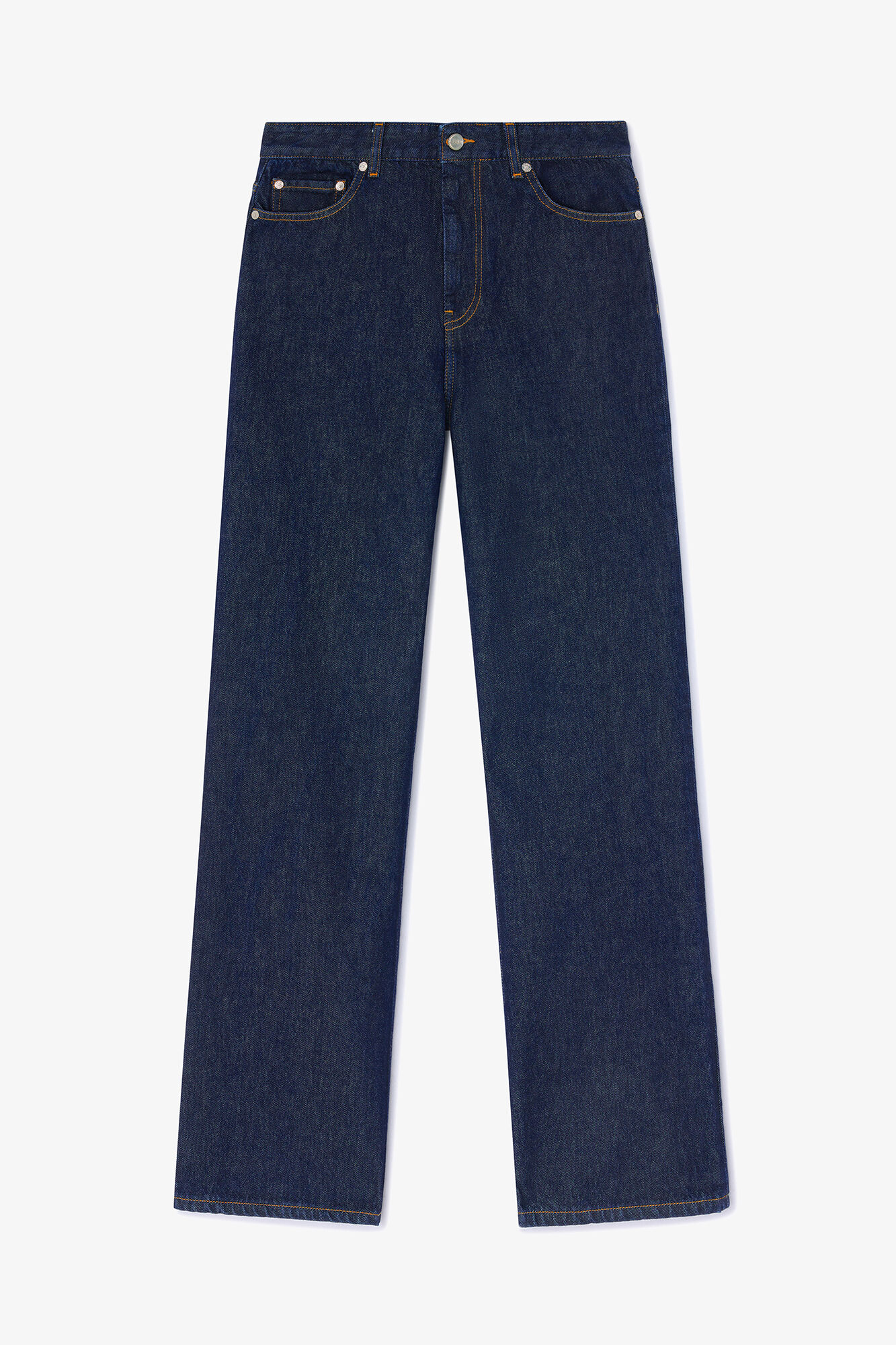 Dunkel gewaschene Izey-Jeans, Organic Cotton, in colour Rinse - 1 - GANNI