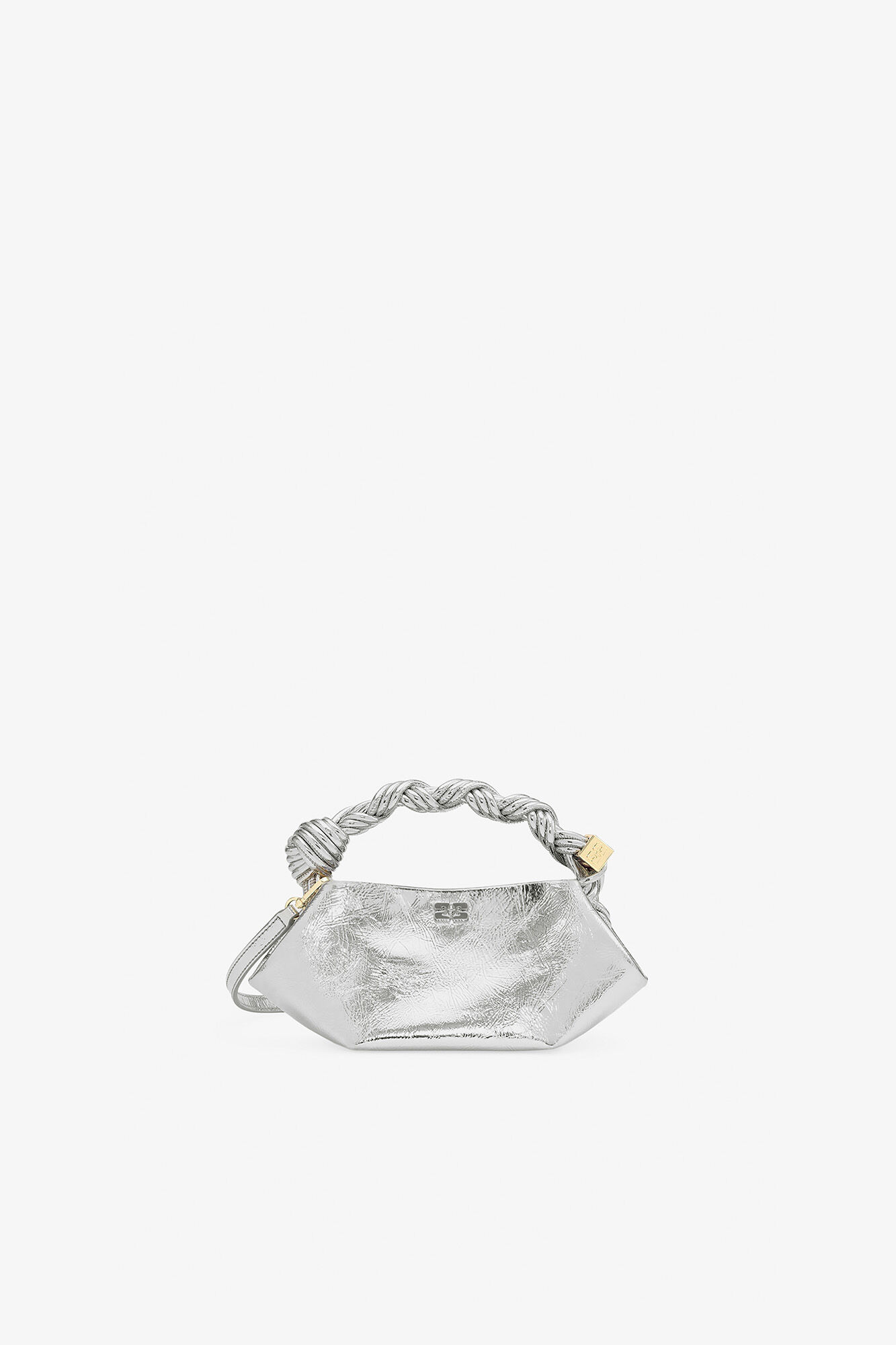 GANNI bou bag シルバー メタリック ショルダーバッグ Silver Silver Mini Bou Bag | GANNI US