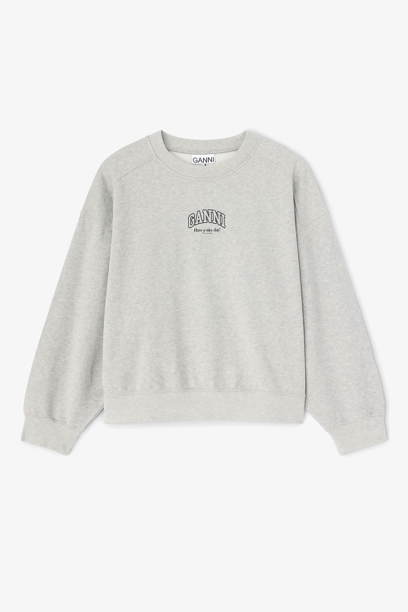 Essential enkel sweatshirt, in colour Paloma - 1 - GANNI
