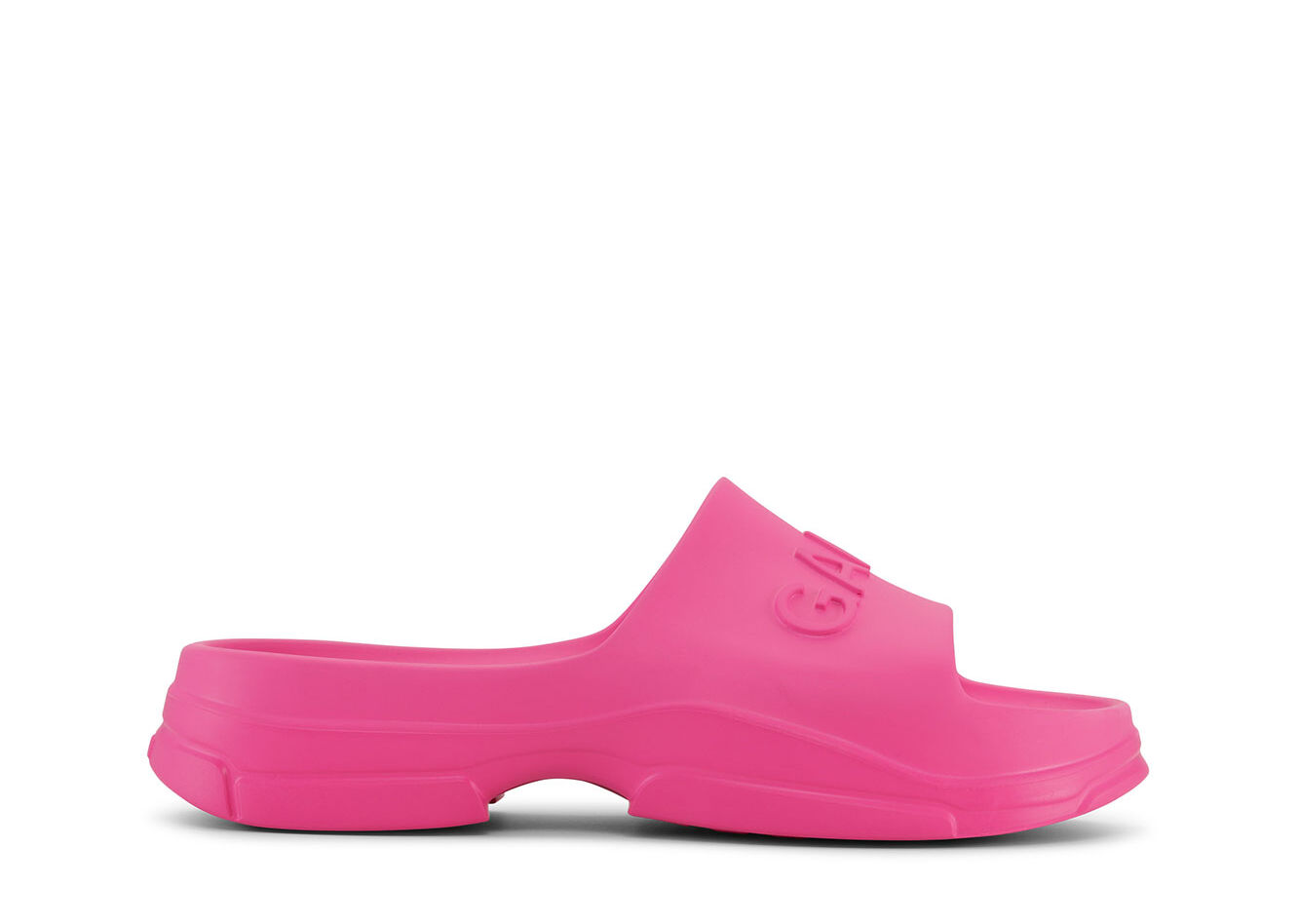 Pink Pool Slide Sandal , Acetate, in colour Shocking Pink - 1 - GANNI