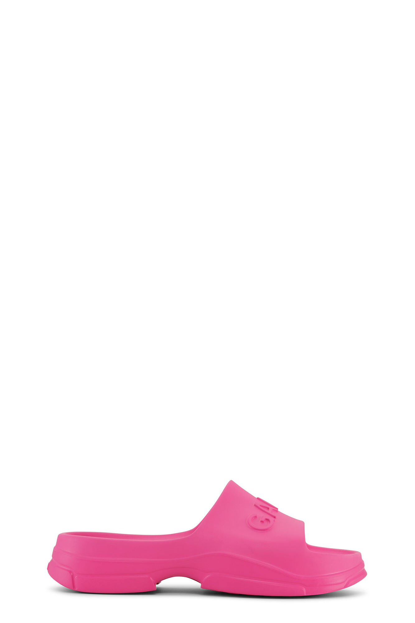 Pink Pool Slide Sandal, Acetate, in colour Shocking Pink - 1 - GANNI