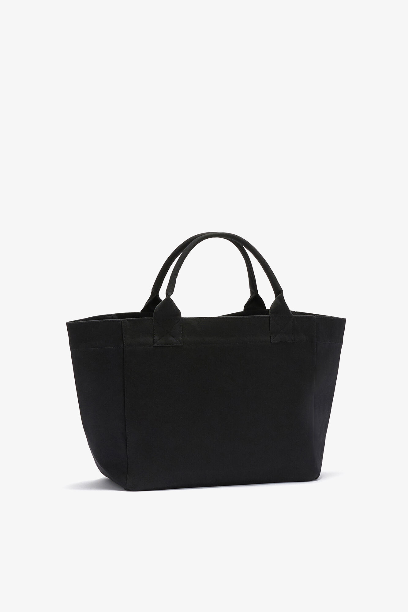 Black Medium Cherry Tote, Recycled Cotton, in colour Phantom - 2 - GANNI