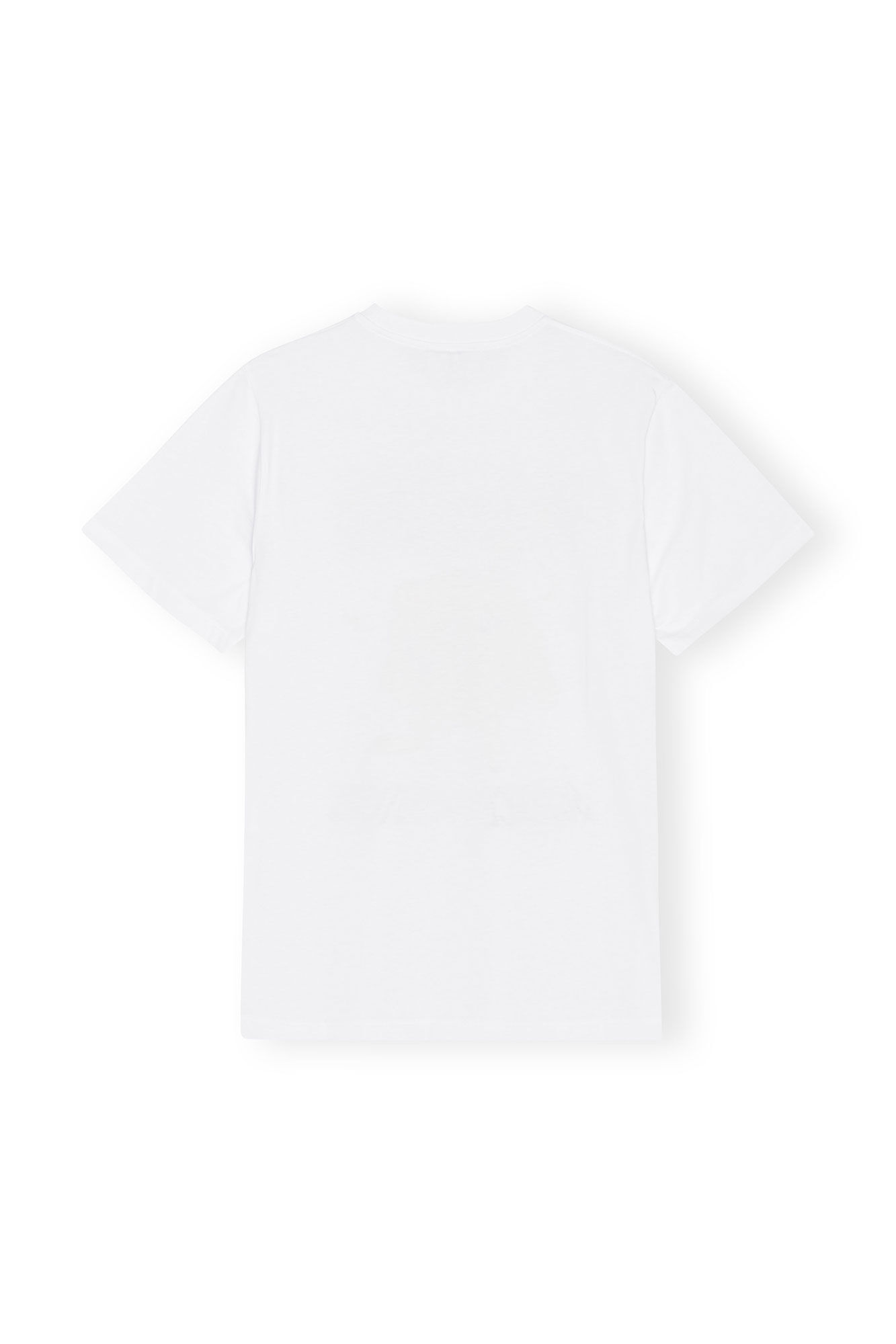 Yellow Relaxed Bunny T-shirt, Cotton, in colour Bright White - 2 - GANNI