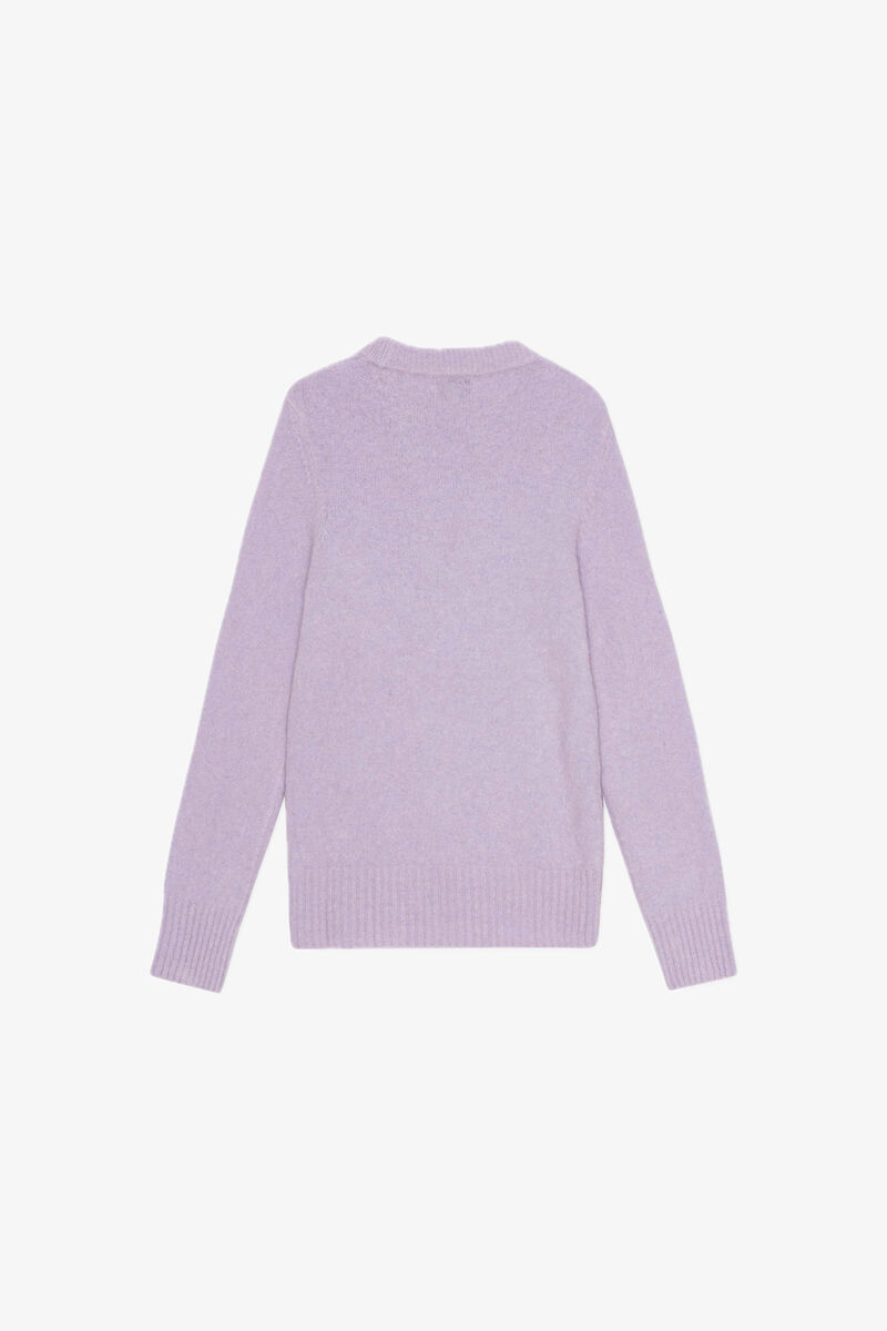 Lavender Sweater, Alpaca, in colour Lavender Blue - 2 - GANNI