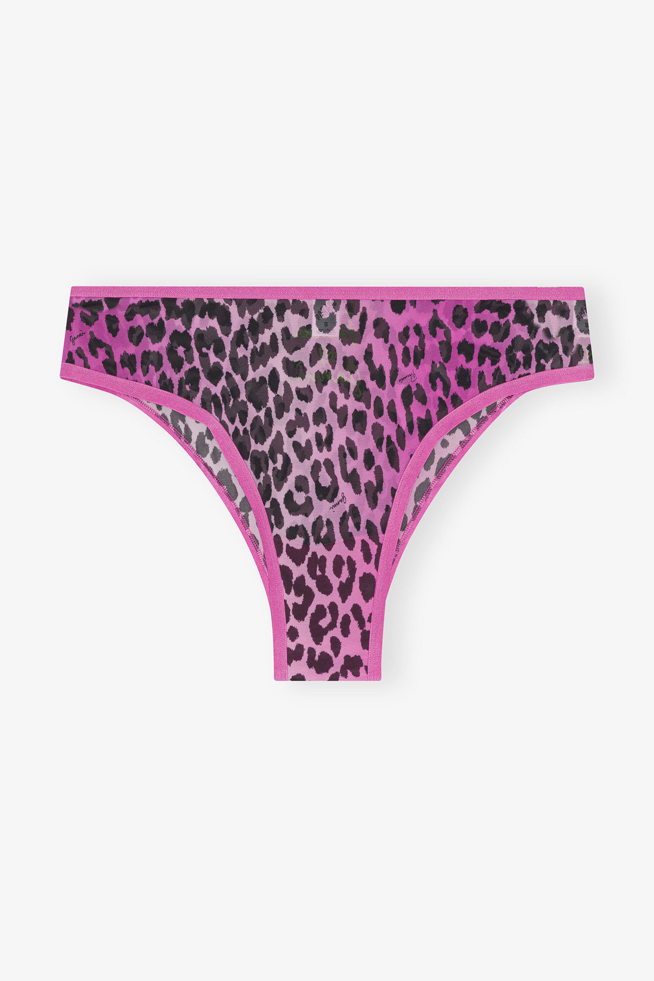 GANNI x Parade Silky Mesh Briefs, Elastane, in colour Pink Tulle - 3 - GANNI